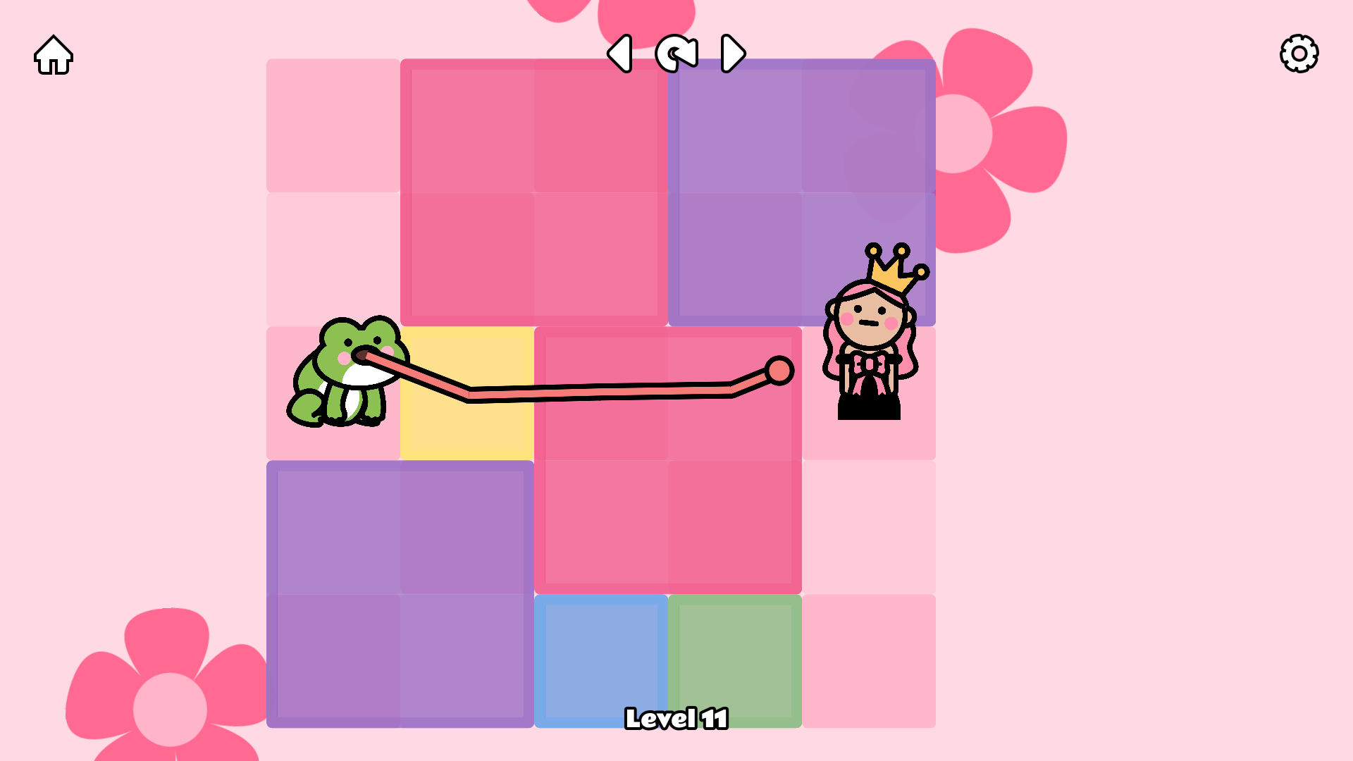Toadally In Love gameplay puzzle screen